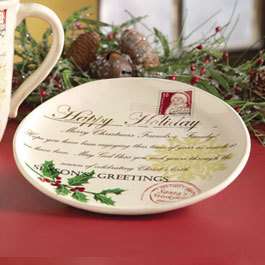 At Home America Christmas Past Cookie Platter Plate NIB  