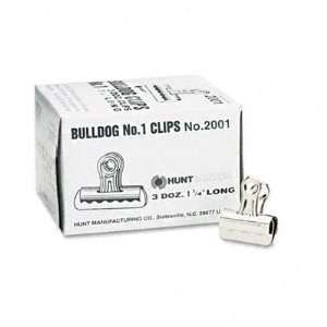36) BULLDOG CLIPS 1 1/4 Steel Boston #2001 Paper NIB  