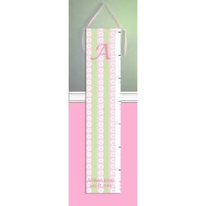  FLOWERS & STRIPES PERSONALIZED GROWTH CHART