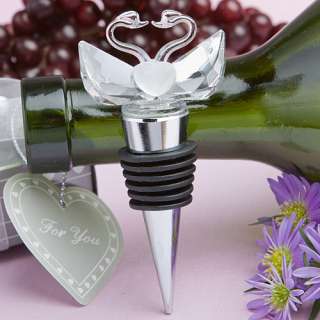 50 Choice Crystal Collection swan design wine bottle stoppers Wedding 