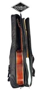 DOUBLE ACOUSTIC & ELECTRIC GUITAR PADDED CASE GIG BAG  