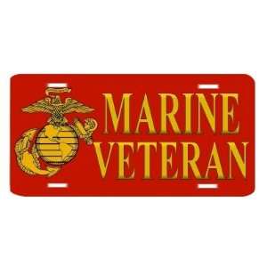  U.S. Marine Corps Veteran USMC Auto Vanity Front License 
