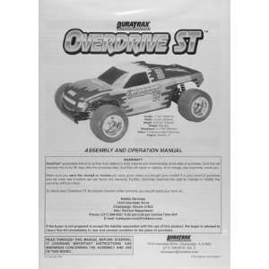  Instruction Manual Overdrive ST Toys & Games