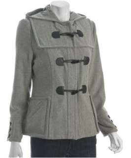 Shyla grey wool toggle peacoat   