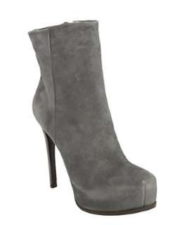 Pour la Victoire grey suede Bardot platform ankle boots   up 