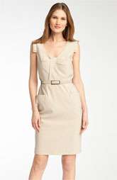 Adrianna Papell Front Pleat Belted Sheath Dress Was $138.00 Now $61 
