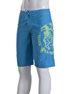 Diesel turquoise cotton nylon Deck board shorts   