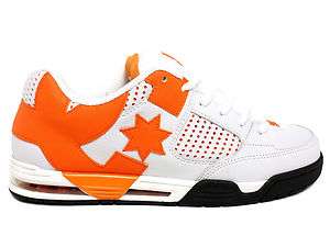 DC Command White/Orange Low Top Mens Skate Shoe 885112949894  