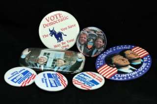 Vintage Metal Political Campaign Pinback Button Lot Clinton Gore 1992 
