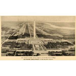   Memorial National Mall   Original Halftone Print