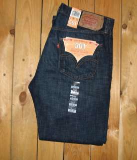 Levis 501 Original Buttonfly Jeans Tidal Blue #0422  
