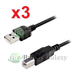 3x For HP PSC All in One Printer USB 2.0 Cable Cord 15FT 15 15 FT 