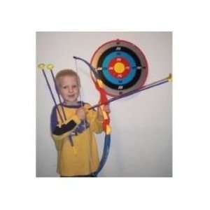   Bow And Arrow Set With Suction Cup Arrows And Target Toys & Games