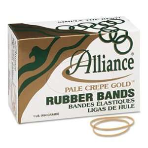  Alliance 20195   Pale Crepe Gold Rubber Bands, Size 19, 3 