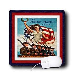   Sandy Mertens Patriotic   US Army Textured   Mouse Pads Electronics
