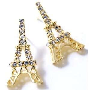  Gold Plated Sparkling Crystal Eiffel Tower Paris France 