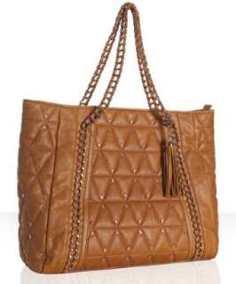 Rebecca Minkoff almond quilted leather studded Casanova tote 