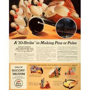   Petroleum Fuel Oil Bowling Household Uses   Original Print Ad Home
