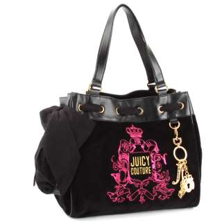 Juicy Couture Black Forever Crest Daydreamer Handbag  Black  