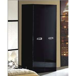  Modern 2 Door Wardrobe in Black Made in Italy 33B98