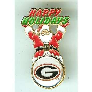  Georgia Bulldogs Happy Holidays Pin