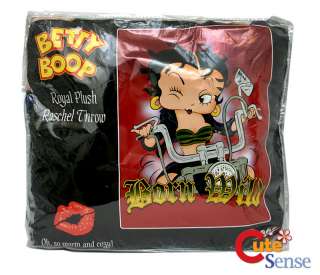 Betty Boop Biker Tiwn Blanket Microfiber 60 x 80  