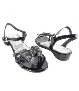   Low Heels Bow Rhinestones Sandals Black / Comfort Girls Toddler Shoes