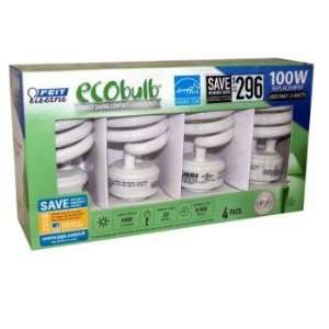   Ecobulb 4 Pack 23 Watt Spiral CFL Light Bulbs Case Pack 6 Automotive