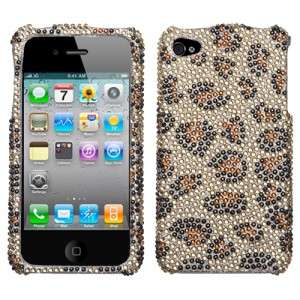 Leopard Crystal Bling Case Cover for Apple iPhone 4 4G  