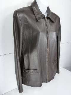 GOLDEN BEAR Dark Brown Leather Coat Jacket Medium USED  