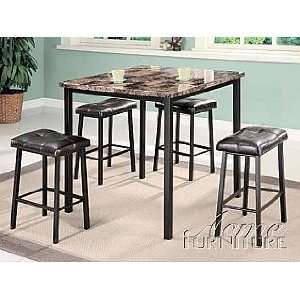 Acme Furniture Faux Marble Top Dinning Room 5 piece 06050 