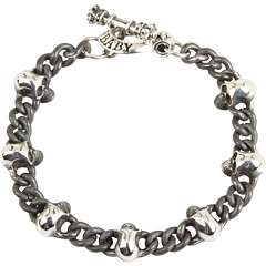 King Baby Studio 2 mm Blackened Chain Bracelet With Polished 