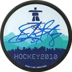  Ryan Getzlaf Signed Puck   Olympic   Autographed NHL Pucks 