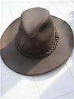   COWBOY HAT STOCKMAN LEATHER HORSE WESTERN made USA cyber sale