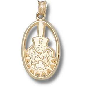  Citadel Bulldogs 3/4in 10k Oval Pendant/10kt yellow gold Jewelry