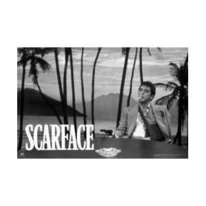 Scarface   Palm Trees B & W College Dorm Poster 