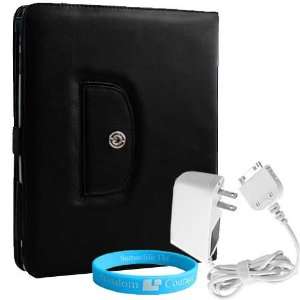 Black iPad Wallet Carrying Case + Wall Charger + Wisdom 
