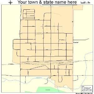  Street & Road Map of Parshall, North Dakota ND   Printed 