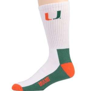    Miami Hurricanes Tri Color Team Logo Tall Socks
