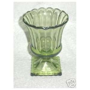  Green Pedistal Floral Por or Vase 