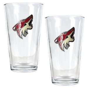  Phoenix Coyotes 2pc Pint Ale Glass Set