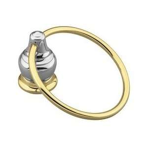   Moen Y4786CP Towel Ring, Chrome and Polished Brass