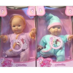  Little Cuddly 10 Baby Doll in Silk Screen Romper  Aqua 