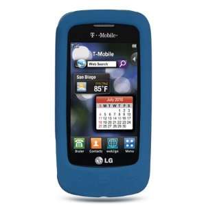  BLUE Soft Silicone Skin Cover Case for LG Sentio GS505 (T 