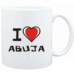 Mug White I love Abuja  Cities 