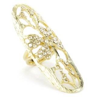  Beyond Rings Long Matte Gold Finger Ring Jewelry