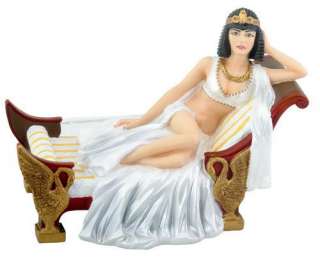   Cleopatra Recling on Bed Chaise Lounge Figurine Statue Ancient Egypt
