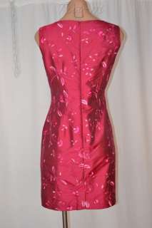 PETITE SOPHISTICATE SILK EMBROIDERED WINE FITTED DRESS WOMEN SZ 8 NWOT 