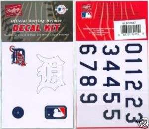 Detroit Tigers Rawlings MLB Batting Helmet Decal Kit  