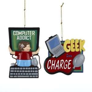  Club Pack of 12 Computer Addict & Geek in Charge Plaque 